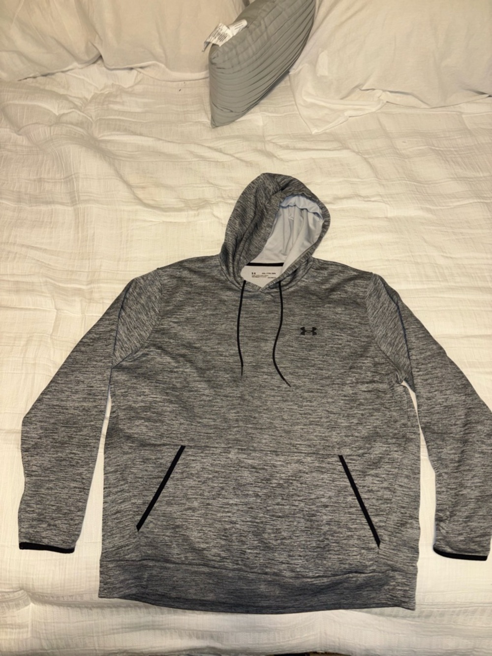Under Armour Tech Fleece Hoodie Pullover Sweatshirt Mens XXL Heathered Gray